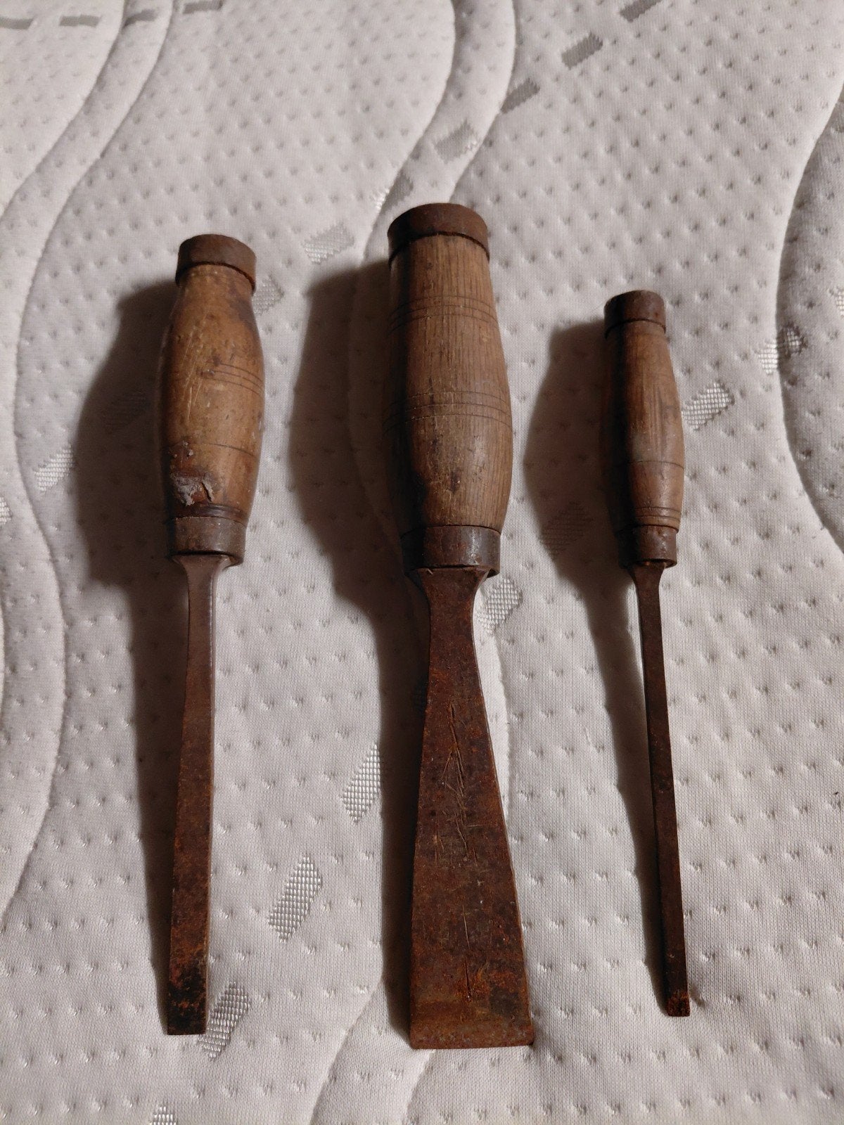 Antieke Houtbeitels Set - 3 Stuks, Antiek en Kunst, Antiek | Gereedschap en Instrumenten, Ophalen of Verzenden