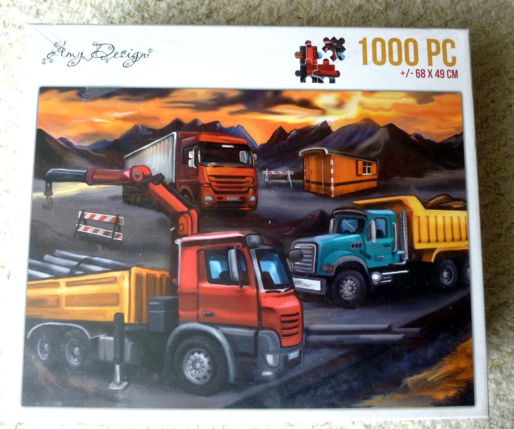 Vrachtwagens Design puzzel 1000 - Nieuw in seal, Ophalen of Verzenden, 500 t/m 1500 stukjes, Nieuw, Legpuzzel