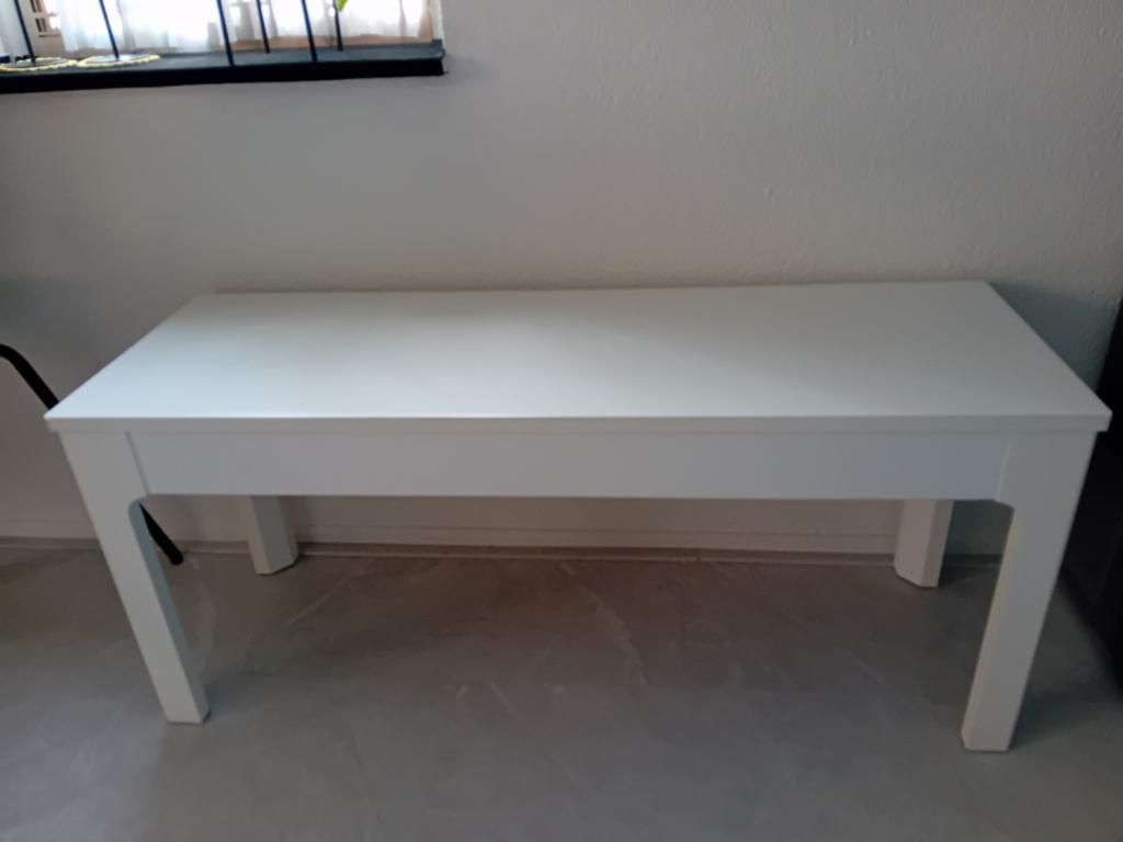 Ikea Ekedalen bankje - Wit, Huis en Inrichting, Banken | Voetenbanken en Poefen, Ophalen, Gebruikt