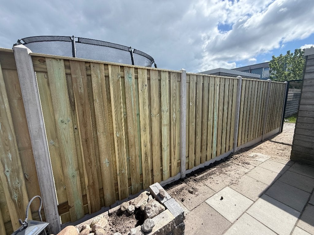 Hout en beton schuttingen, gratis offerte!, Ophalen, 1 tot 2 meter, Minder dan 3 meter, Nieuw