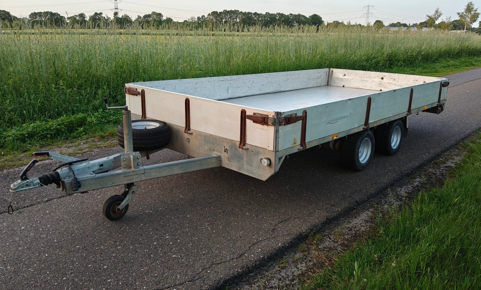 Nette Peters plateauwagen multitransporter aanhanger 400x200, Auto diversen, Aanhangers en Bagagewagens, Ophalen, Gebruikt, .
