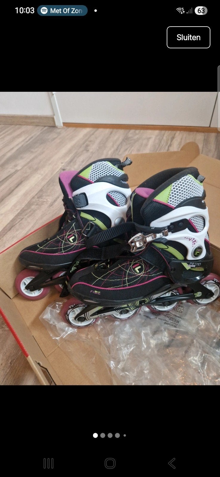 FILA Primo Air Wave Lady inline skates - Maat 40.5, Overige merken, Ophalen of Verzenden, Zo goed als nieuw, Inline skates 4 wielen