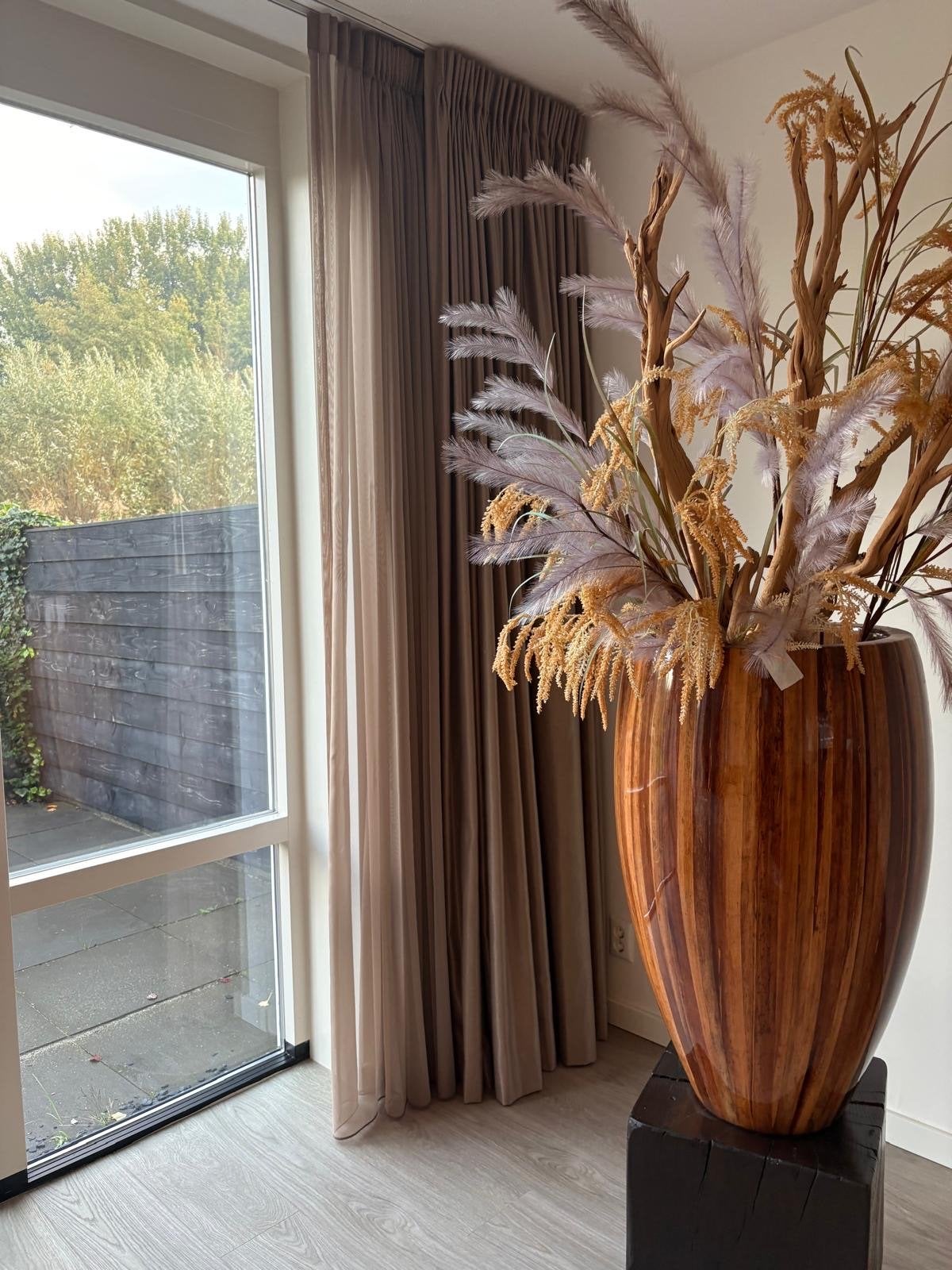 Luxe Gordijnen en Vitrage - Zeer Goede Staat, Ophalen, Bruin, Gordijn, Lichtdoorlatend