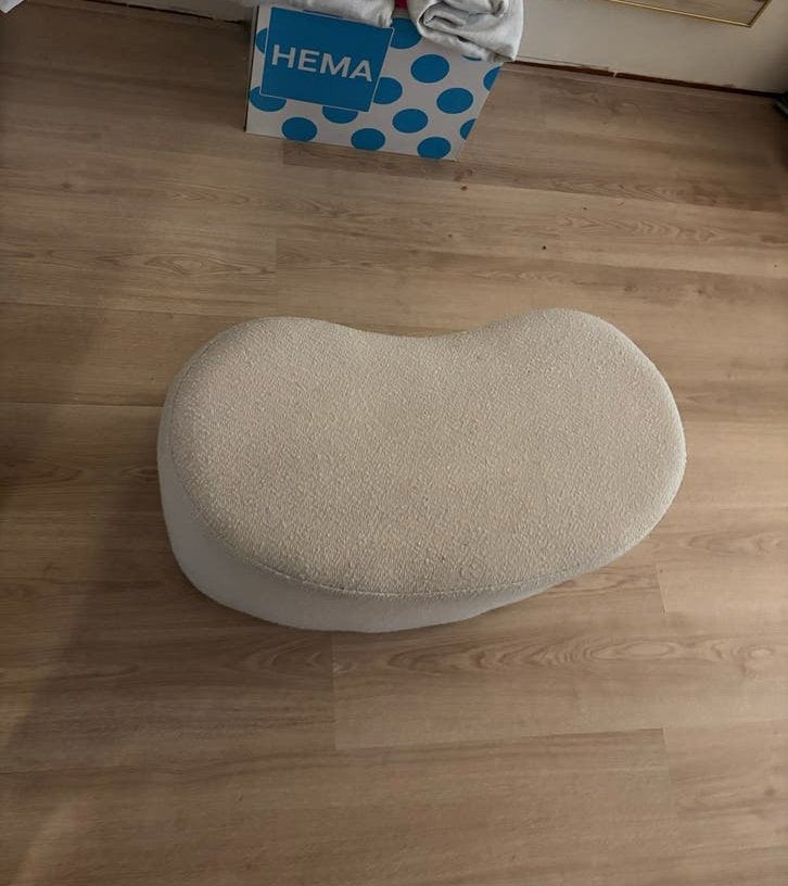 Bankje Xenos 80x40x40 cm beige teddy, Huis en Inrichting, Ophalen, Minder dan 50 cm, Zo goed als nieuw, 75 tot 100 cm