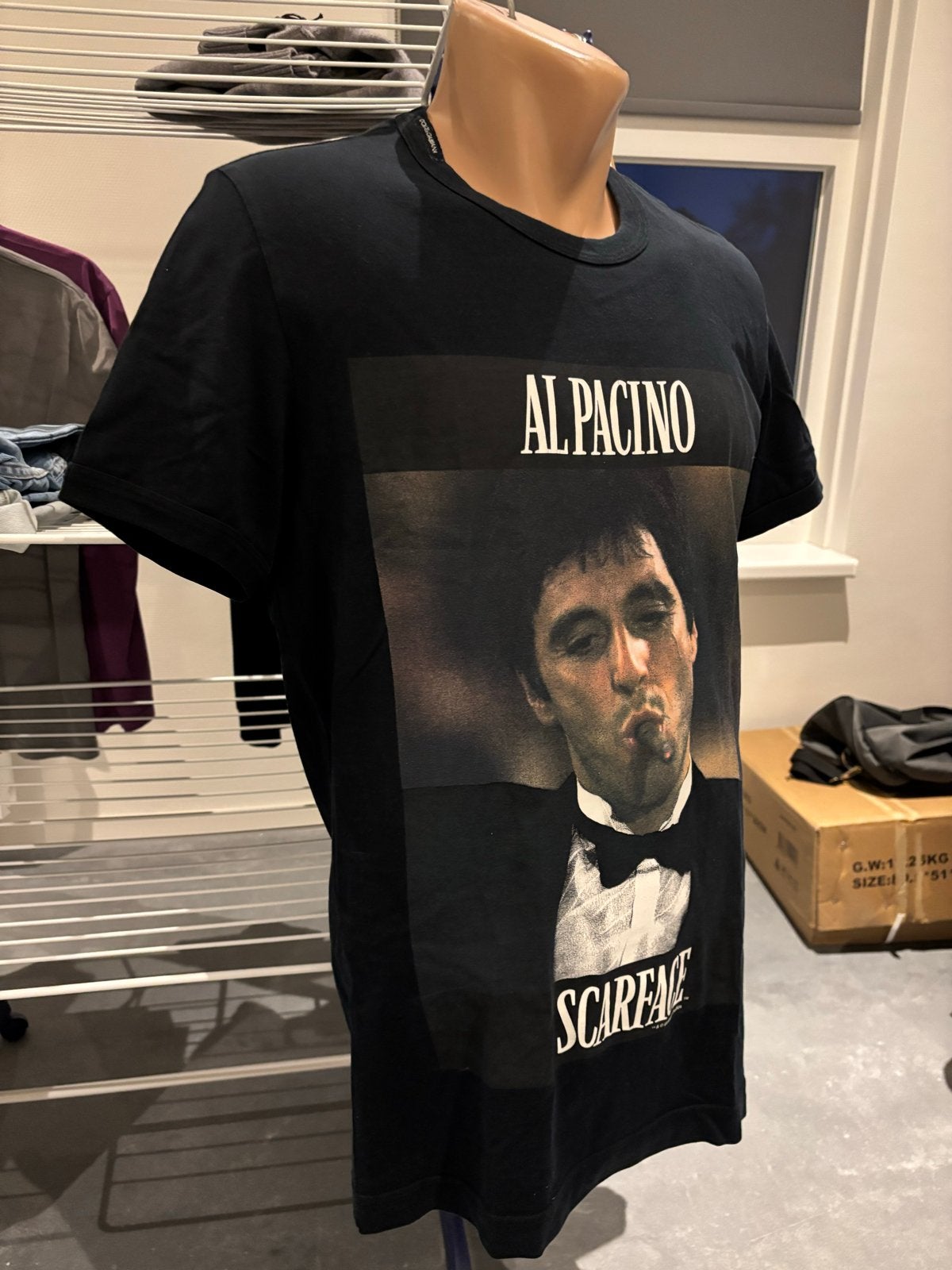 Dolce & Gabbana Scarface T-shirt, Ophalen of Verzenden, Zo goed als nieuw, Maat 52/54 (L), Zwart