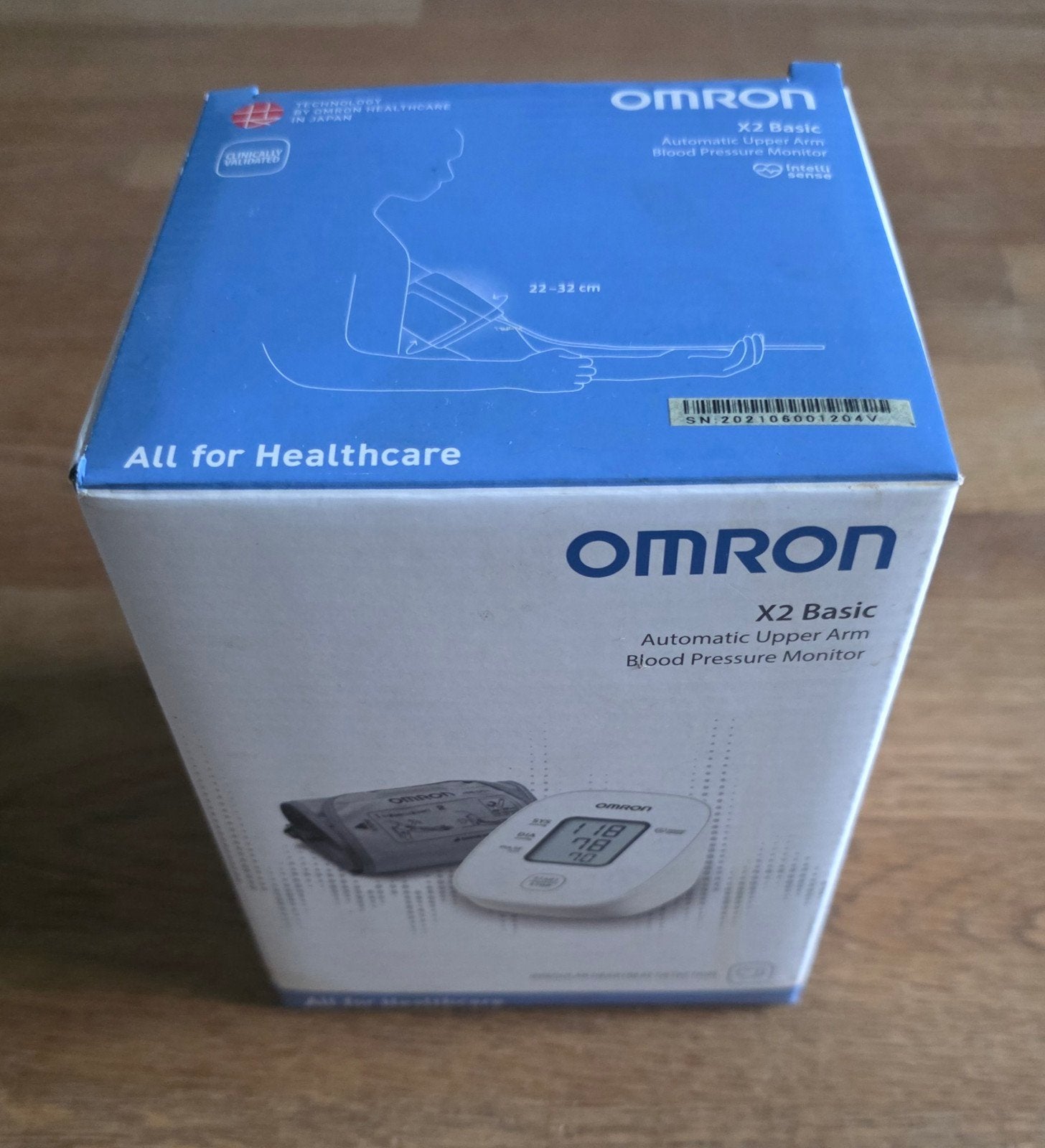 Omron X2 Basic Automatische Bovenarm Bloeddrukmeter, Ophalen of Verzenden, Zo goed als nieuw, Overige typen