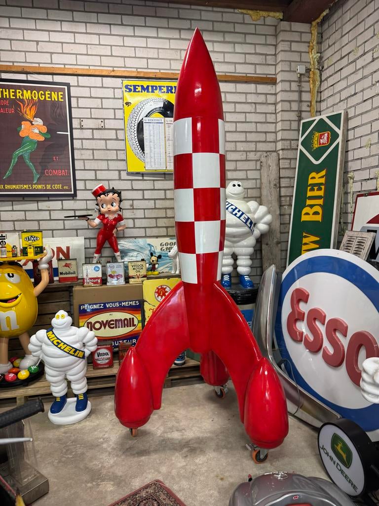 Mega Grote Raket Decoratie - Tintin Kuifje Stijl, Ophalen