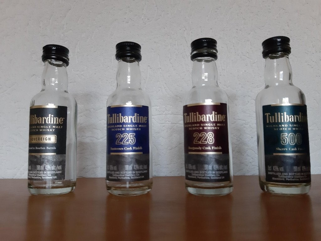 miniatuur flesjes drank Tullibardine (leeg), Ophalen, Frankrijk, Overige typen