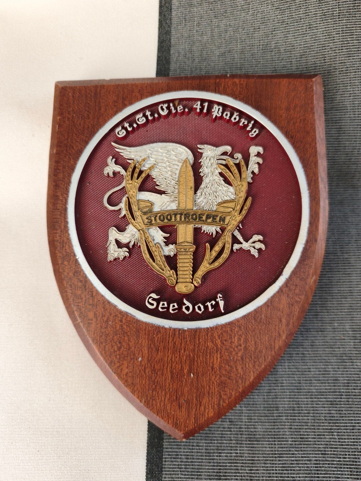 Militair Plaquette Stootroepen Seedorf 41 Pabrig, Verzamelen, Ophalen of Verzenden