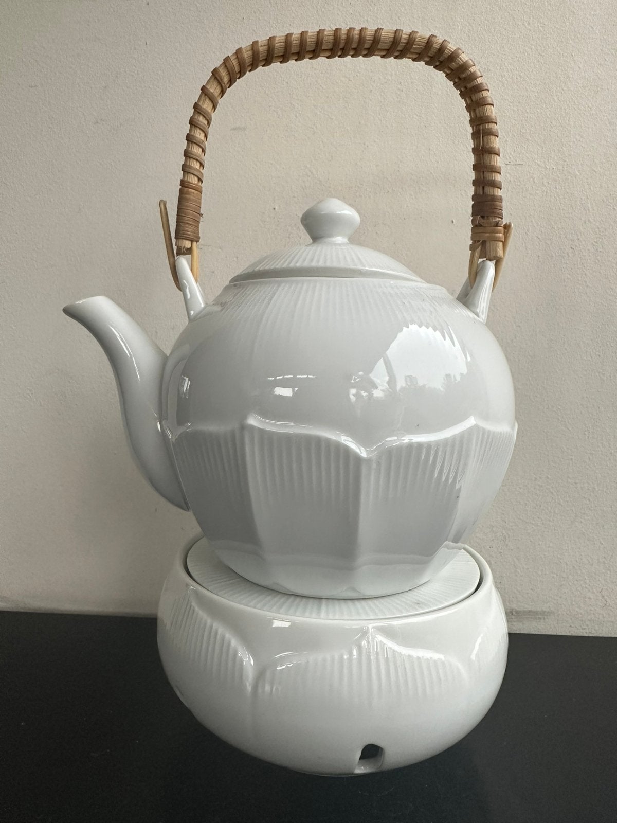 Aziatisch Otagiri Lotus model Theepot + waxinelicht, Ophalen of Verzenden, Gebruikt
