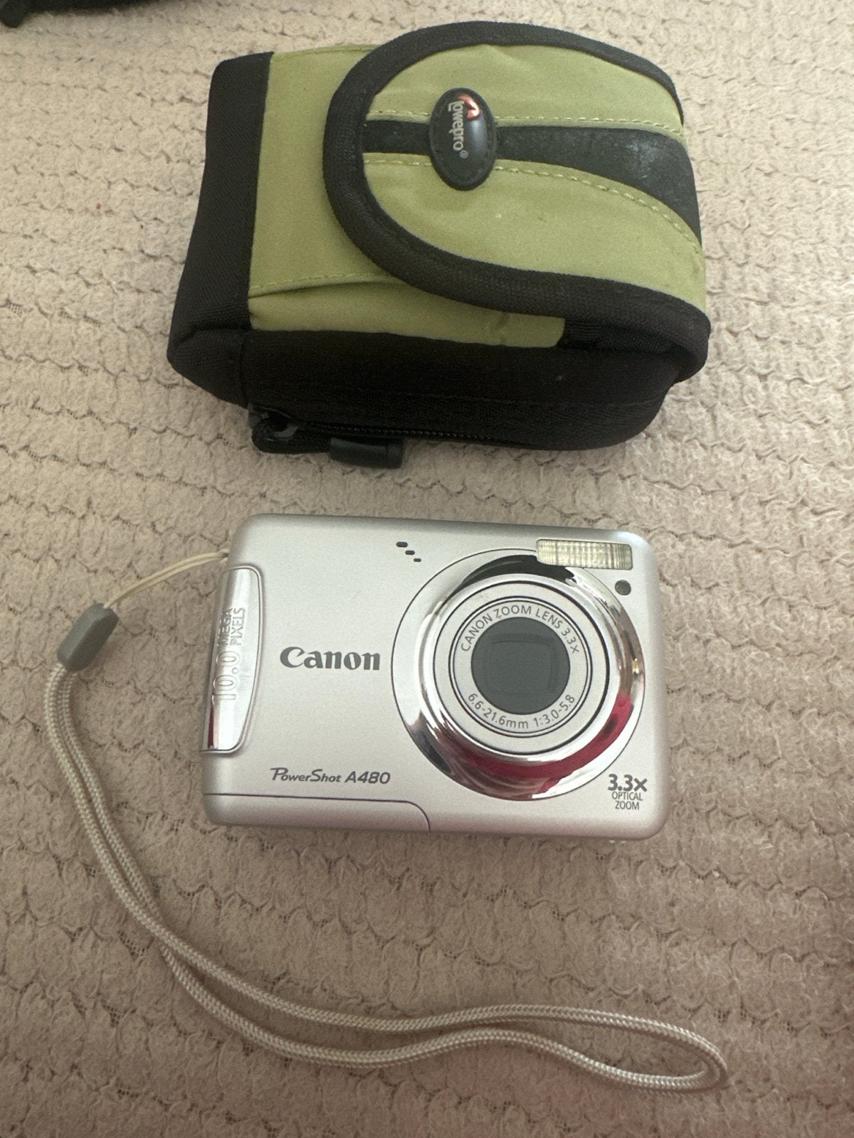 Canon PowerShot A480 Compactcamera met tasje, Audio, Tv en Foto, Ingebouwde flitser, Gebruikt, Canon, Ophalen of Verzenden