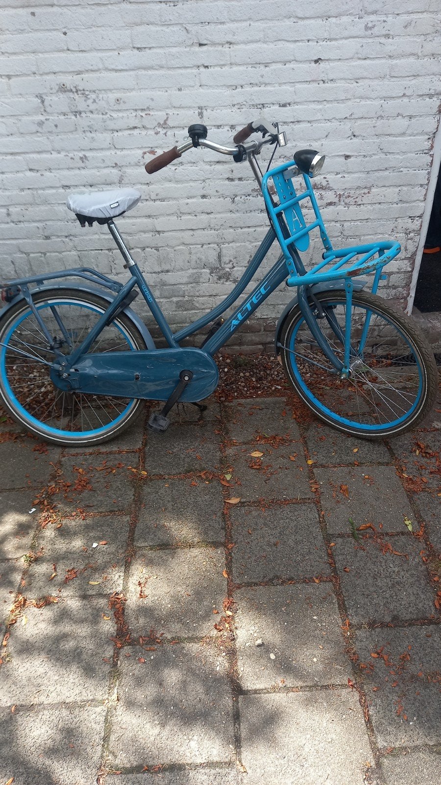 Damesfiets blauw, Fietsen en Brommers, Fietsen | Dames | Damesfietsen, Terugtraprem, Gebruikt, 50 tot 53 cm, Ophalen