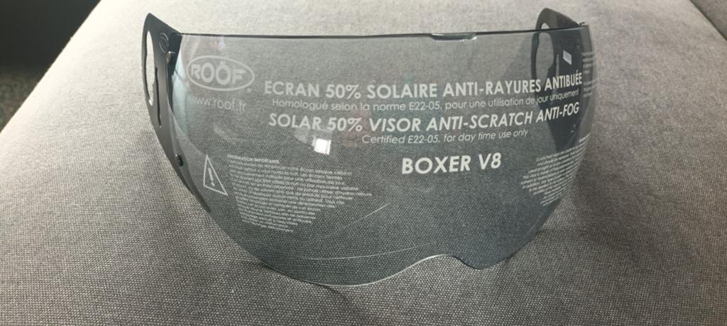 ROOF Boxer V8 Vizier - 100% Solar Anti-kras Anti-condens, Motoren, Kleding | Motorhelmen, Systeemhelm, Overige merken, Nieuw met kaartje