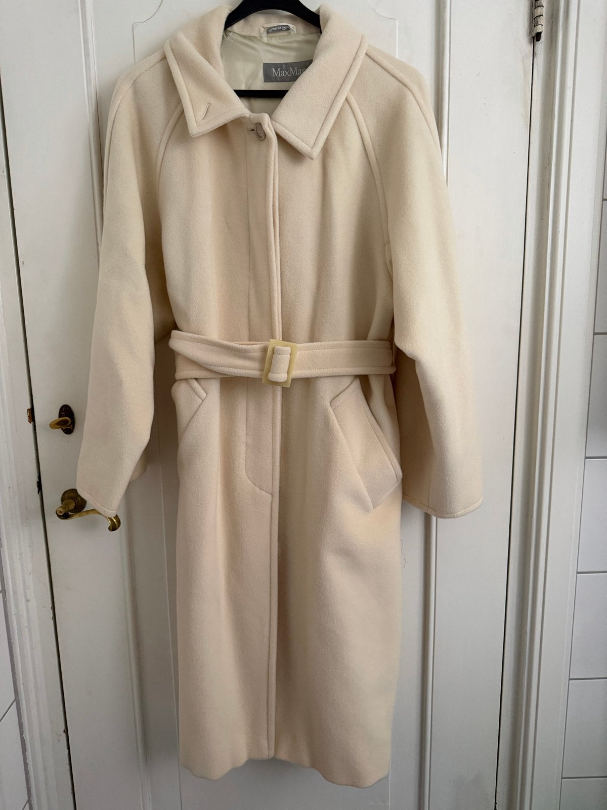Max Mara wollen jas - Zo goed als nieuw, Verzenden, Zo goed als nieuw, Maat 38/40 (M), Beige