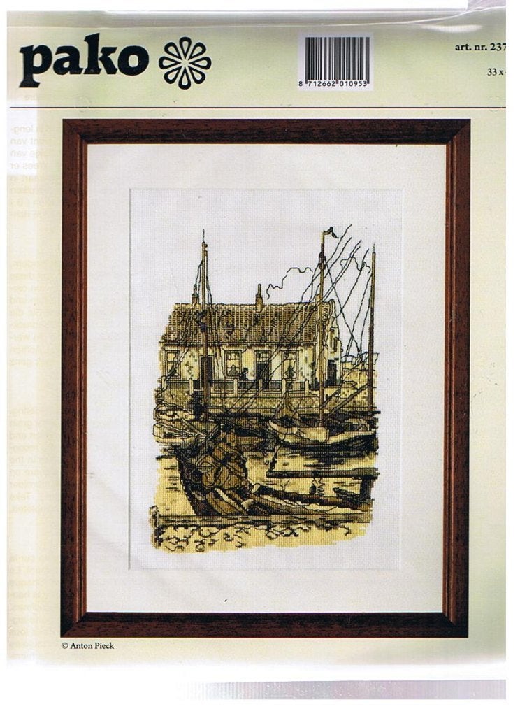 Cado ANTON PIECK borduurpakket VISSERSHUIS, Ophalen of Verzenden, Nieuw, Handborduren, Borduurpakket