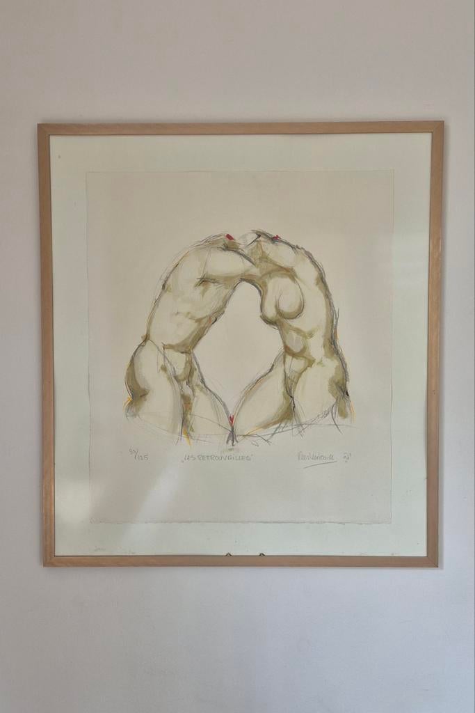 Kees Verkade "Les Retrouvailles" litho, Antiek en Kunst, Ophalen