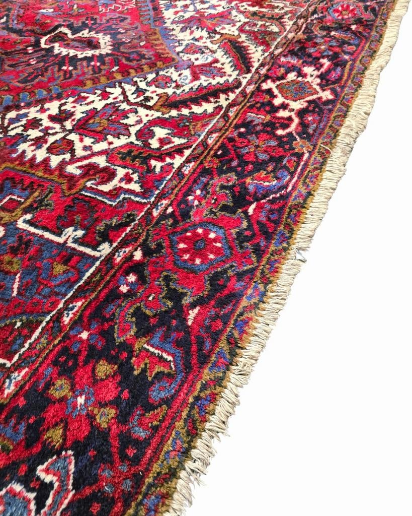 Groot Perzisch tapijt Heriz 342x245 wollen vloerkleed iran, Huis en Inrichting, Stoffering | Tapijten en Kleden, 1185VB, De handelmaatschappij