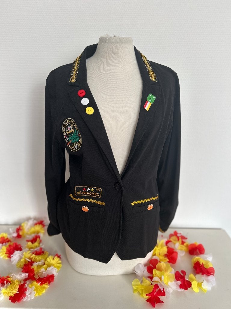Oeteldonk dames jasje - Maat S, Ophalen of Verzenden, Zo goed als nieuw, Maat 38/40 (M), Carnaval