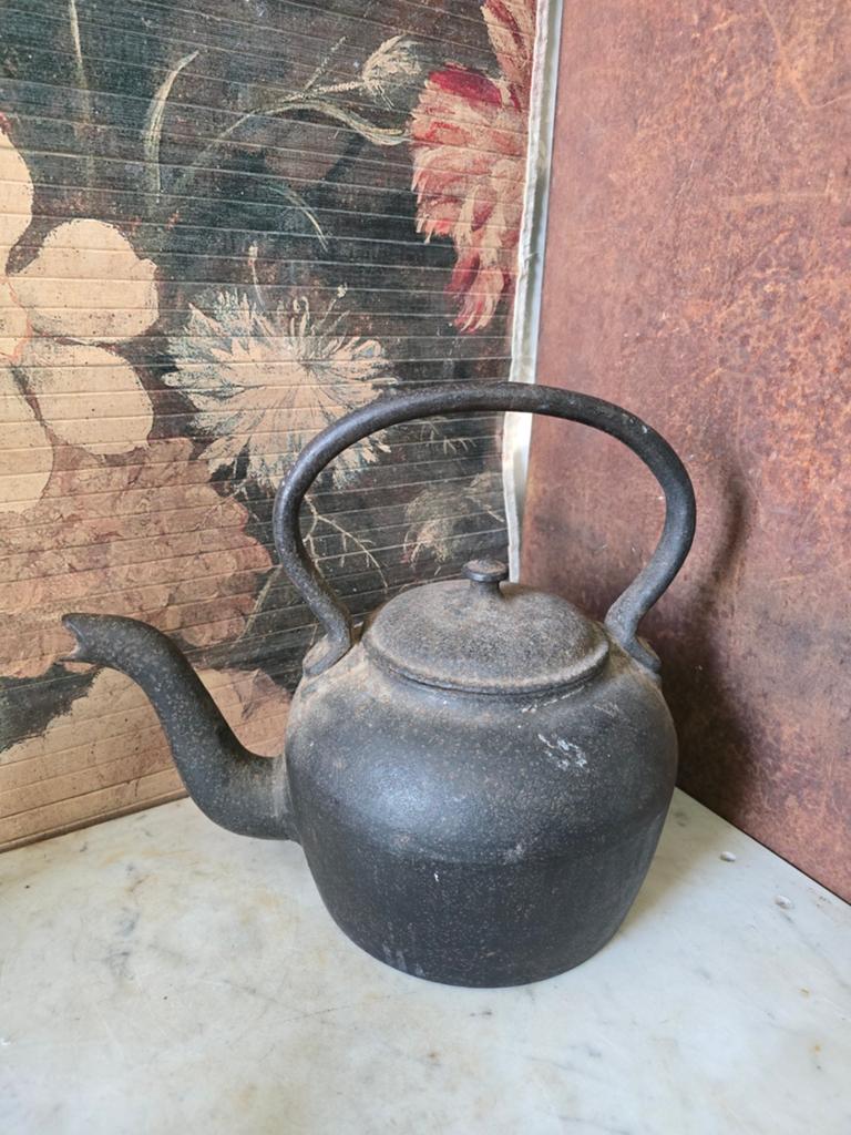 Antiek gietijzeren waterketel ketel, Ophalen of Verzenden