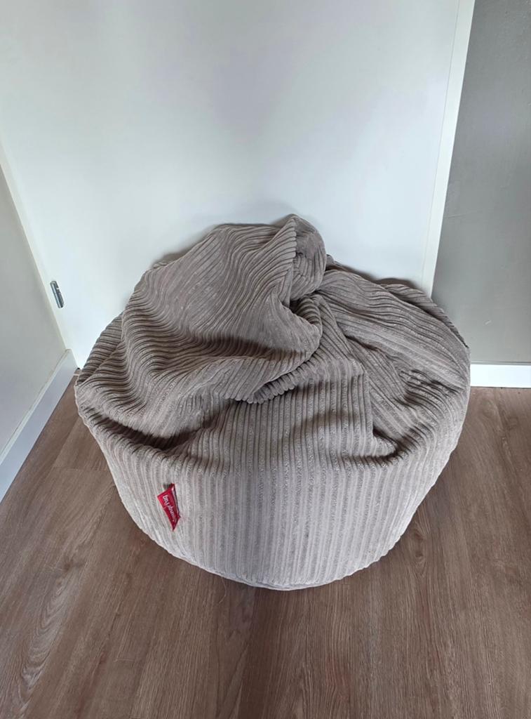 Lounge Pug Zitzak - Zo goed als nieuw, Huis en Inrichting, Ophalen of Verzenden, Zo goed als nieuw, Beige, Zitzak