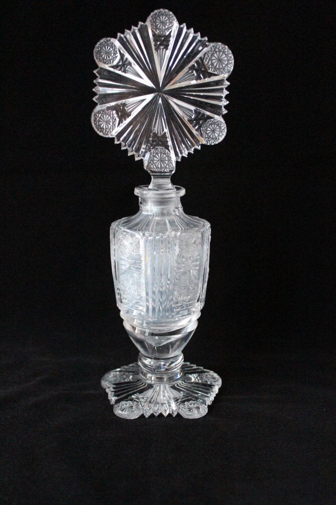 Antiek Boheems kristal parfumflesje 1930-1940, Antiek en Kunst, Ophalen of Verzenden