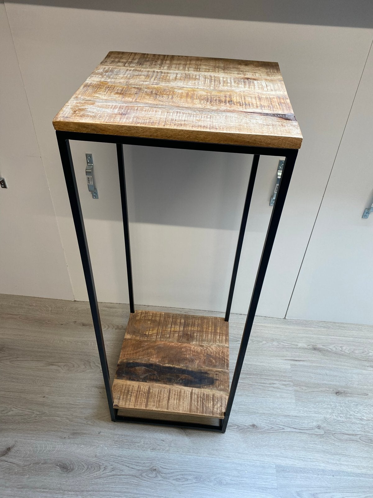 Industriële plantentafel metaal en hout, Huis en Inrichting, Ophalen, Zo goed als nieuw