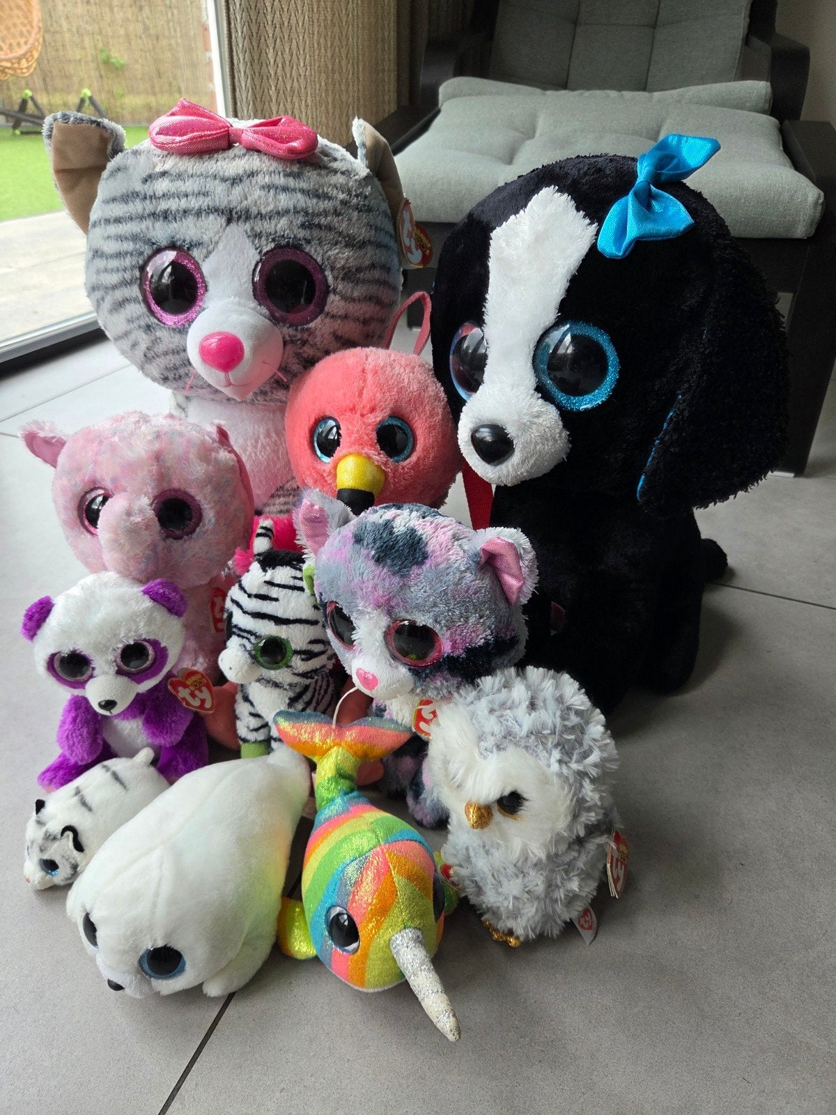 Grote collectie Ty Beanie Boos knuffels, Ophalen, Gebruikt, Overige karakters, Zwart