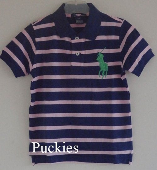 Maat 92 Ralph Lauren Big Pony polo navy/roze NIEUW, Kinderen en Baby's, Kinderkleding | Maat 92, Nieuw, Ophalen of Verzenden, Shirt of Longsleeve