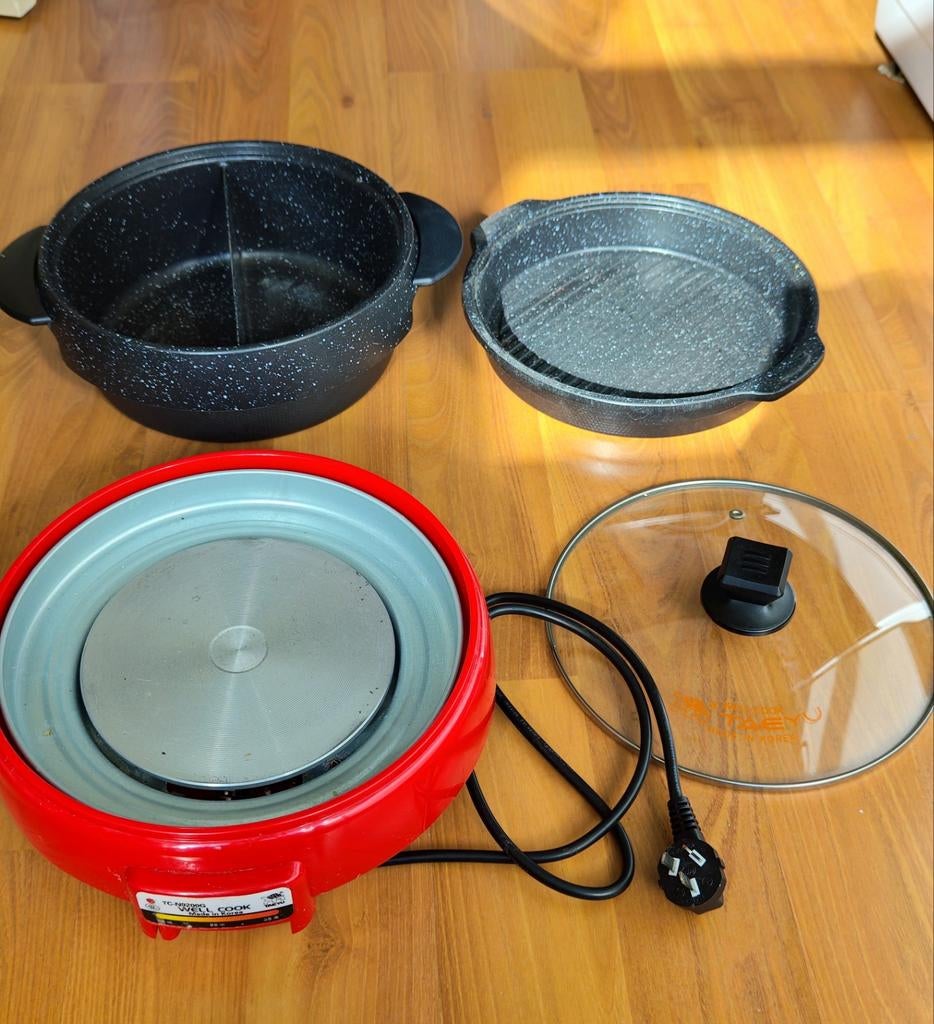 Koreaanse Hotpot & BBQ Pan - Made in Korea, Ophalen of Verzenden, Gebruikt, Tafelgrill