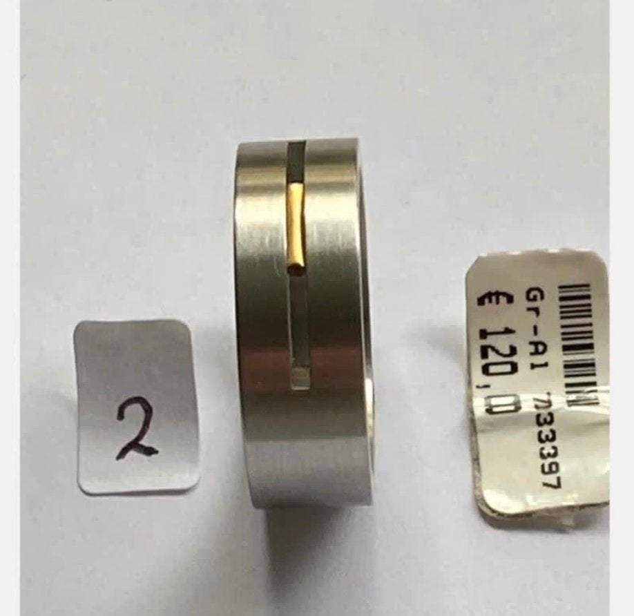 Korting: Nieuwe RVS ring met “inleg” maat 19, Sieraden, Tassen en Uiterlijk, Ringen, IJzer of Staal, 19 tot 20, Nieuw, Ophalen of Verzenden