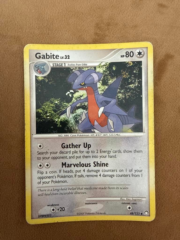 Pokémon kaart Gabite LV.32, Ophalen of Verzenden, Gebruikt, Losse kaart