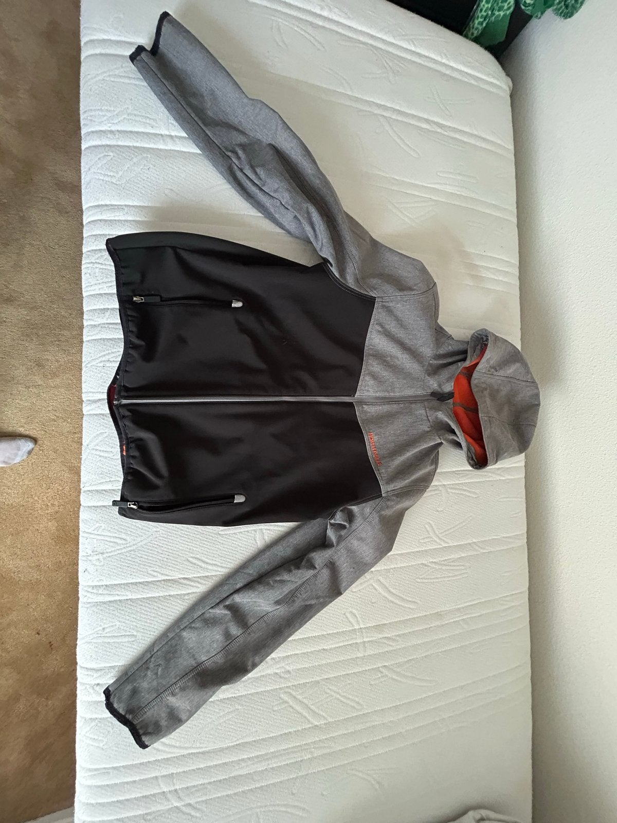 Northville Softshell Jas Maat 176 - Grijs/Zwart met Oranje, Ophalen of Verzenden, Zo goed als nieuw, Jongen of Meisje, Jas