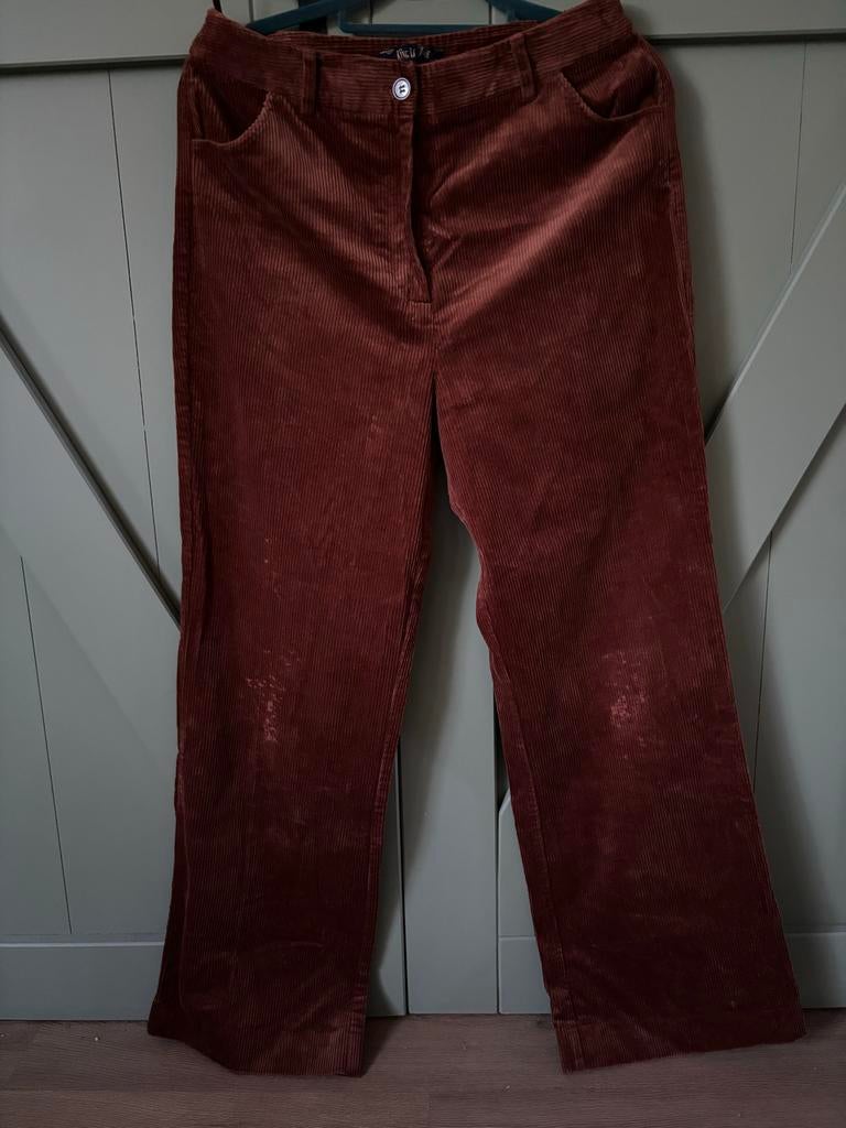 King Louie ribstof broek - Nieuw, Kleding | Dames, Broeken en Pantalons, Maat 38/40 (M), Bruin, Nieuw, Ophalen of Verzenden