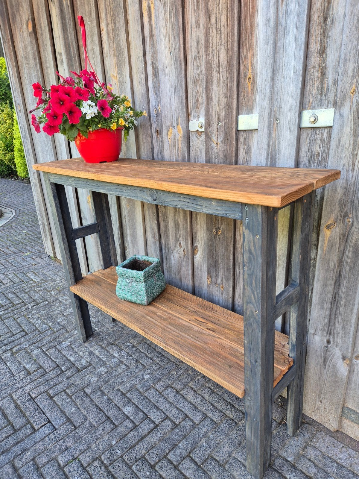 Sidetable/planten tafel / oppottafel. 110x85x28 cm, Ophalen of Verzenden, Rechthoekig, Hout