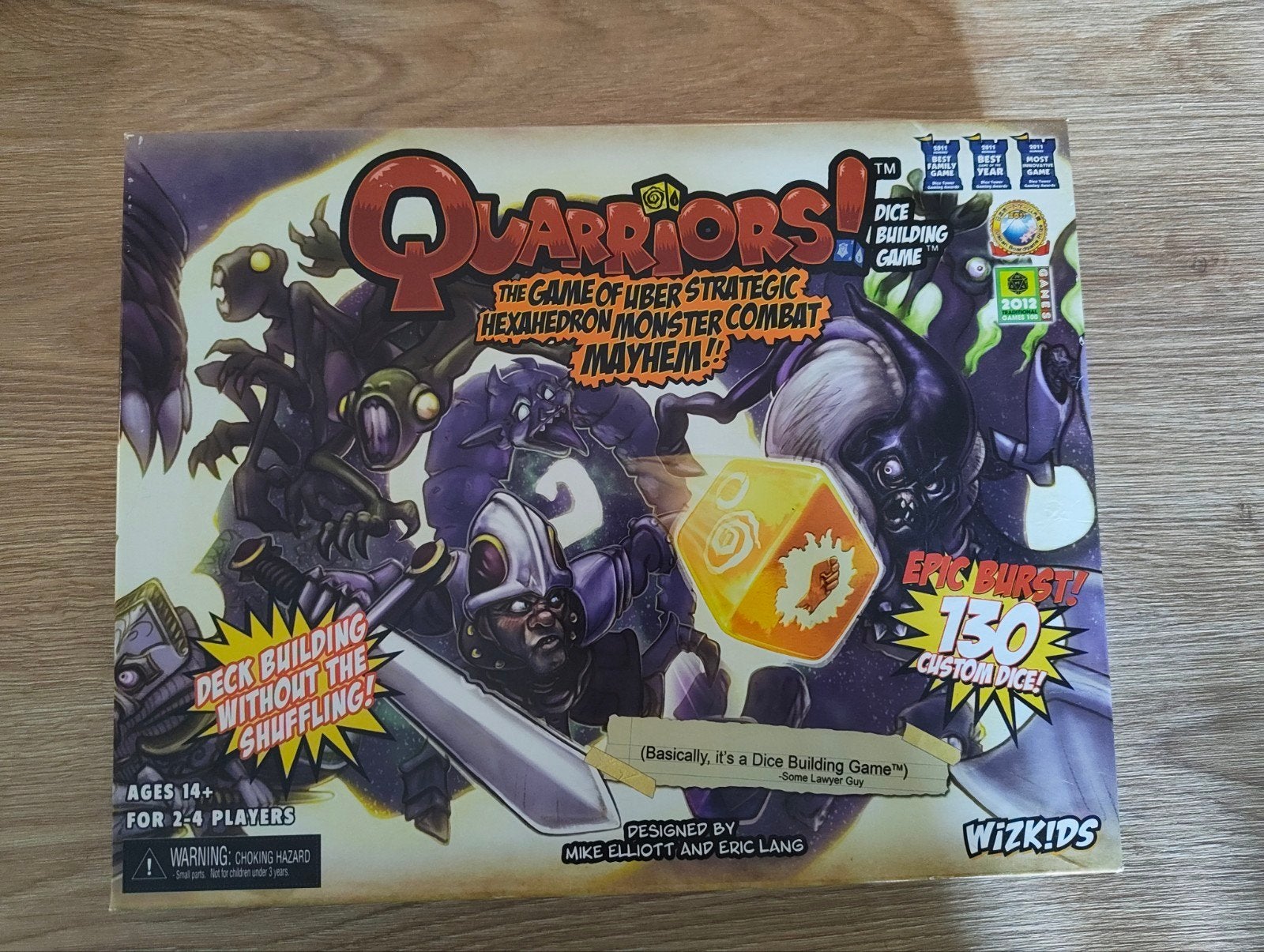 -Quarriors dice building game met 4 uitbreidingen, Vijf spelers of meer, Ophalen of Verzenden, Zo goed als nieuw, WizKids