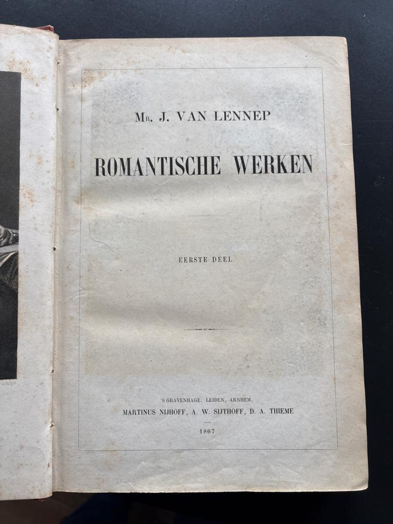 Mr. J. van Lennep - Romantische Werken, Eerste Deel (1867), Ophalen, Gelezen, Nederland