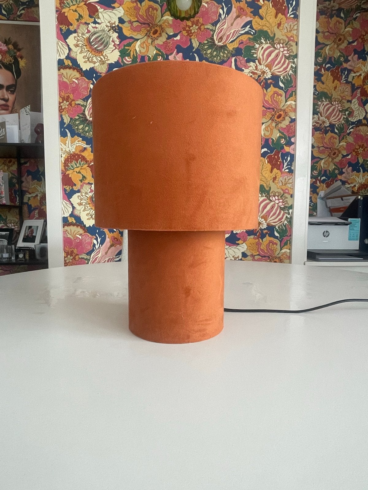Oranje tafellamp - Modern en sfeervol, Oranje, Textiel, Ophalen of Verzenden, Modern