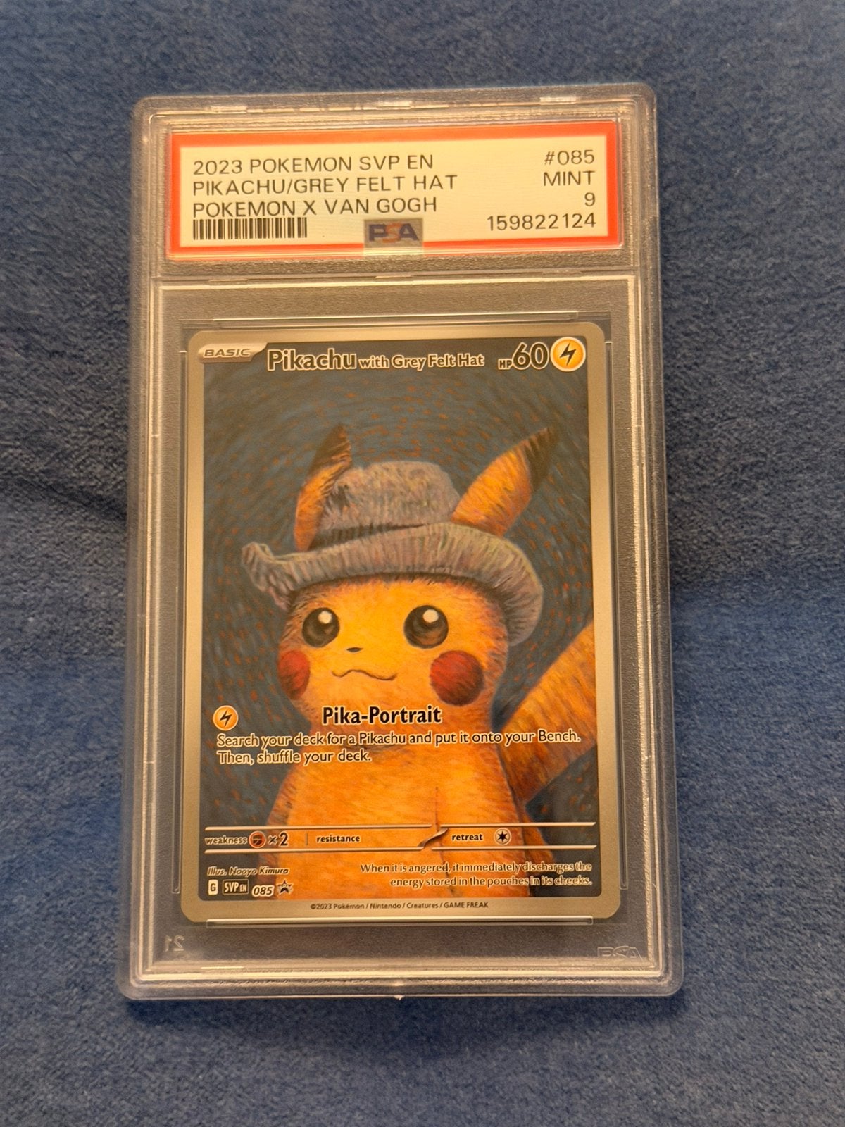 Pikachu with Grey Felt Hat | PSA 9, Hobby en Vrije tijd, Ophalen of Verzenden, Zo goed als nieuw