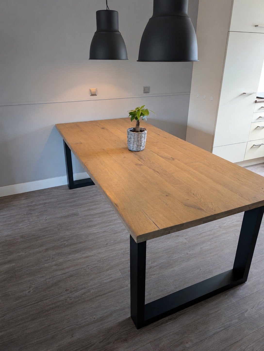 Eettafel Pronto Wonen Verato Natural Grey, Ophalen, 200 cm of meer, 50 tot 100 cm, Zo goed als nieuw