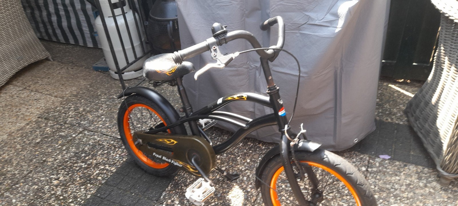 POPAL BLACK jongens fiets, Ophalen, Gebruikt, 16 tot 18 inch