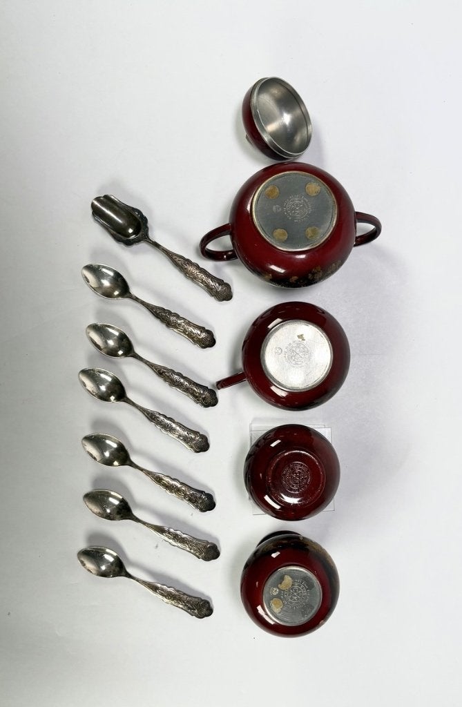 729. Tinnen koffieservies, C. Kurz & Co – ca. 1950, Ophalen