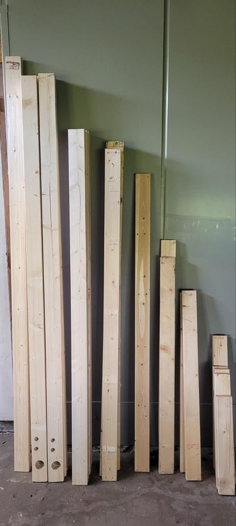 Gebruikte Vuren Balken - Diverse Lengtes tot 2.40m, Ophalen, Gebruikt, 200 tot 250 cm, 50 mm of meer