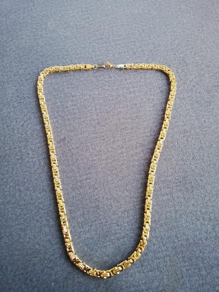 Koningsketting 18k goud plated nieuw 60 cm lang, Sieraden, Tassen en Uiterlijk, Kettingen, Ophalen of Verzenden