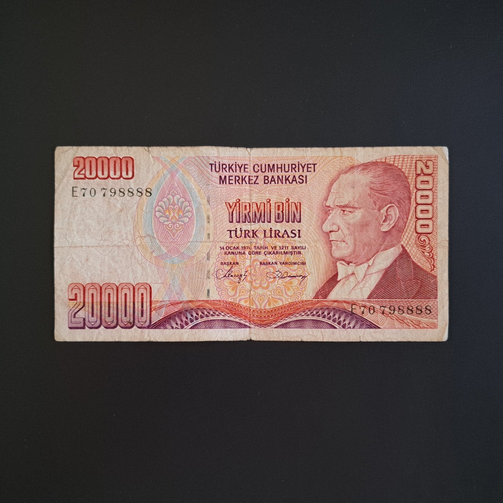 20000 lira Turkije #005, Postzegels en Munten, Bankbiljetten | Europa | Niet-Eurobiljetten, Verzenden, Overige landen, Los biljet