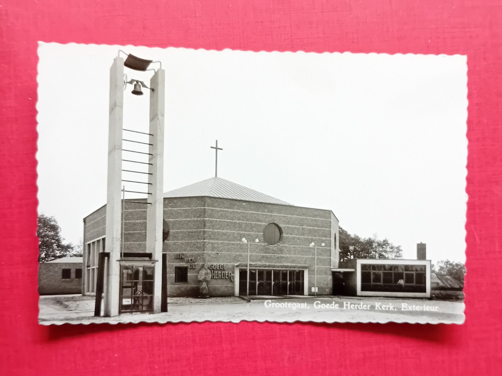 Oude Ansichtkaart Grootegast, Goede Herder Kerk, Exterieur, Verzamelen, Ansichtkaarten | Nederland, Ophalen of Verzenden, 1940 tot 1960