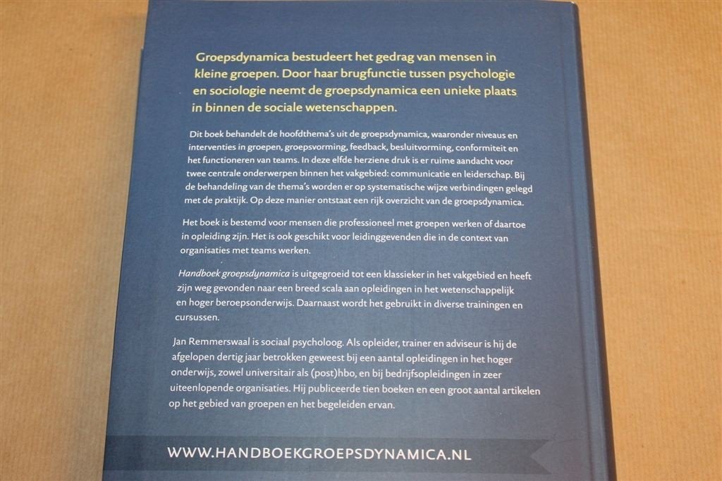 Handboek Groepsdynamica — Theorie en Praktijk, Nieuwstaat, Boeken, Studieboeken en Cursussen, Ophalen of Verzenden, Alpha, Zo goed als nieuw