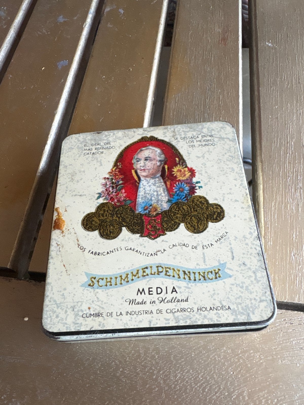 Vintage Schimmelpenninck Media sigarenblikje, Verzamelen, Ophalen of Verzenden, Gebruikt, Overige, Overige merken