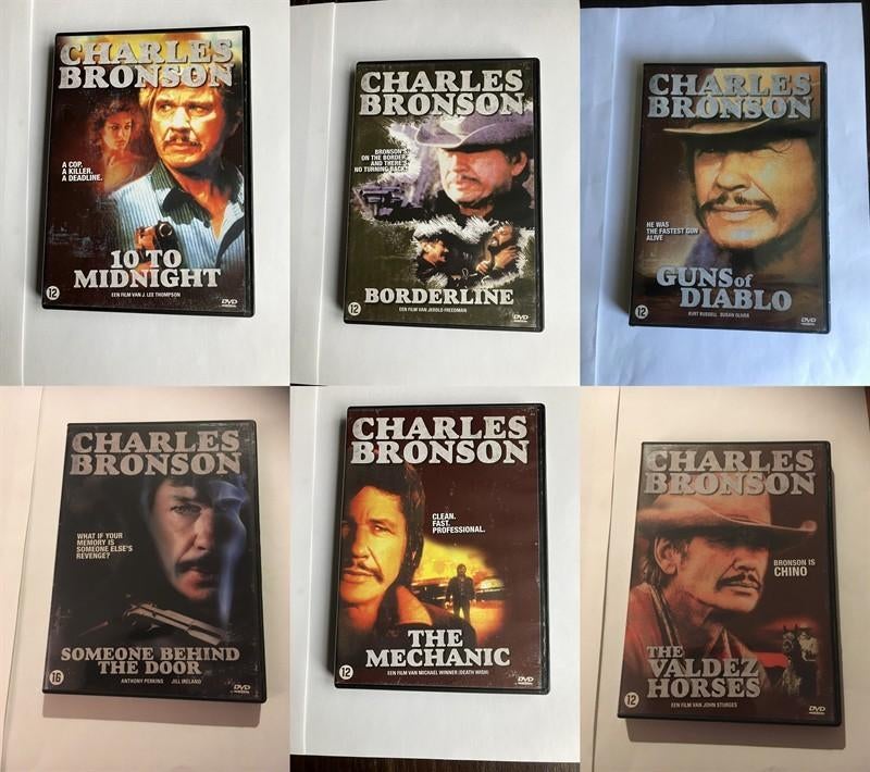 charles bronson dvd (6 stuks) collectie diverse, Cd's en Dvd's, Dvd's | Actie, Alle leeftijden, Ophalen of Verzenden, Zo goed als nieuw