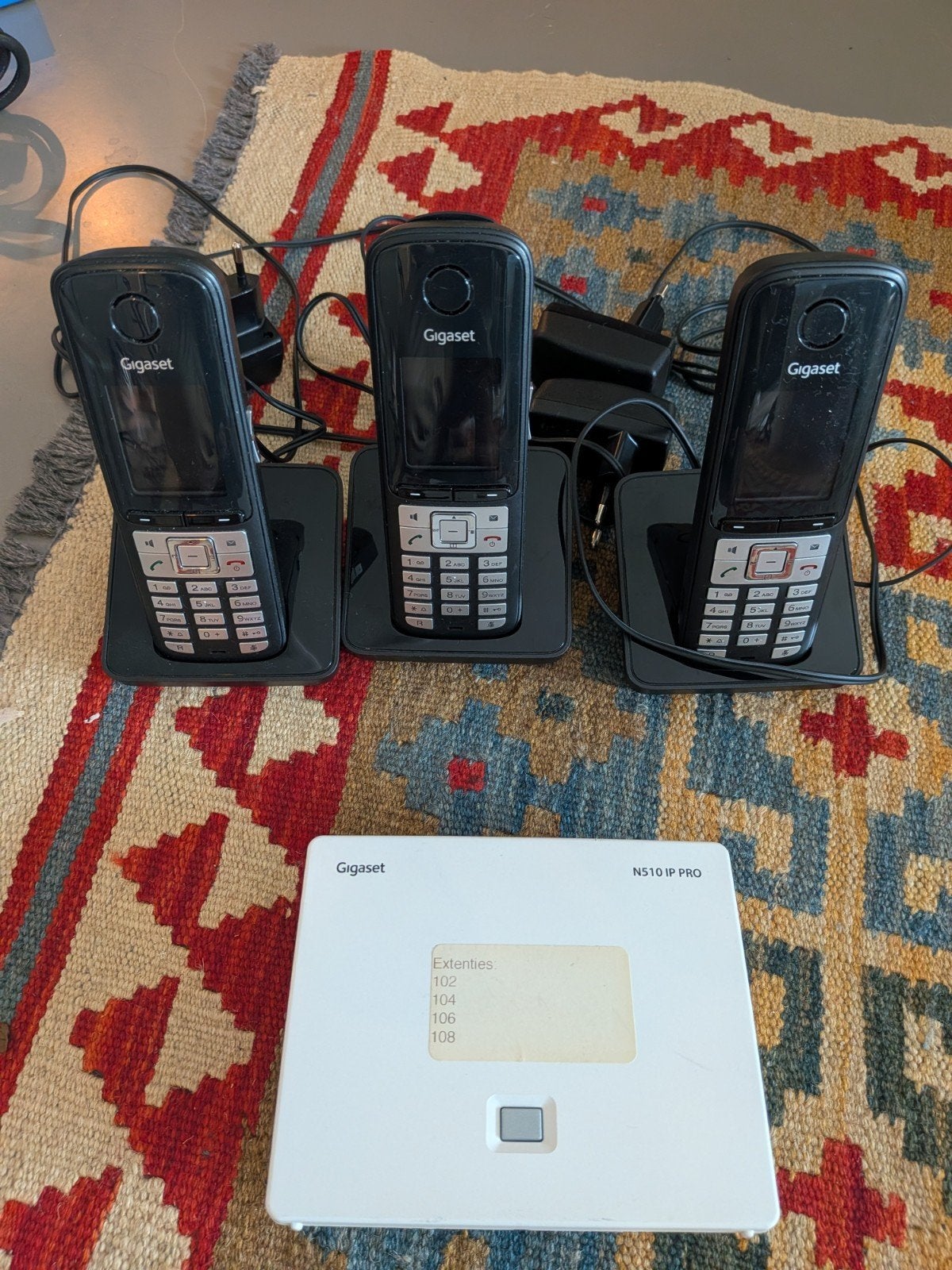 Gigaset N510 IP PRO Basisstation met 3x S510H PRO Handsets, Ophalen of Verzenden, Gebruikt, 3 handsets