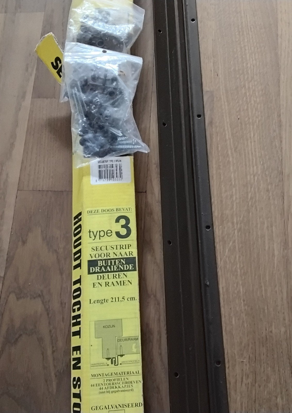 Secustrip 211,5 cm, Ophalen, Nieuw, Eiken, Plinten